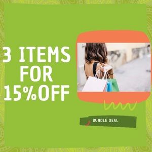 3 item bundle deal! Get 15% off